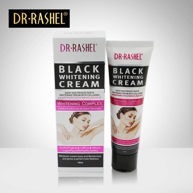 Dr.Rashel Black Whitening Cream with Collagen for Body and Private Parts for Girls & Women - 100ml