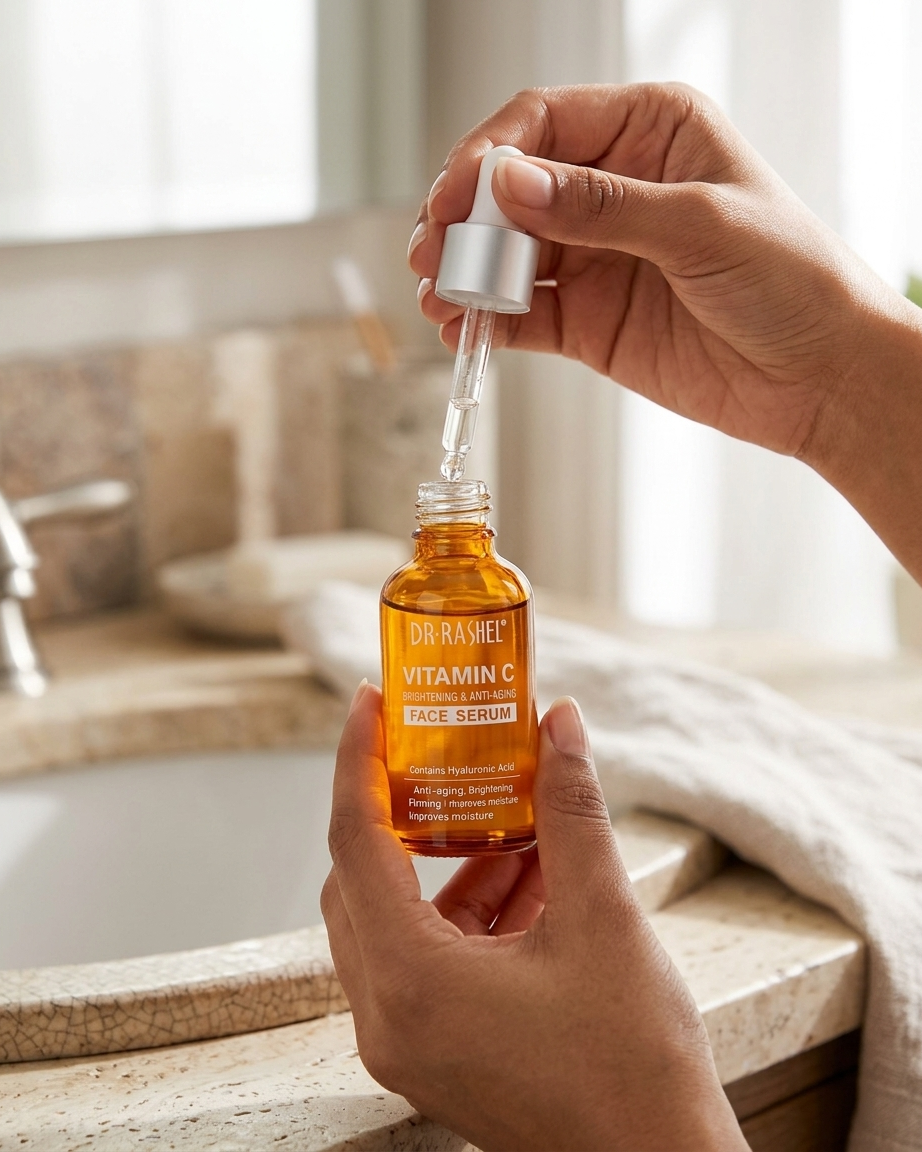 Dr. Rashel Vitamin C face serum bottle