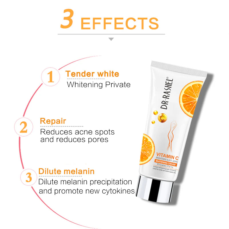 Dr. Rashel Vitamin C Brightening & Anti Aging Whitening Cream for Private Body Parts - 80ml