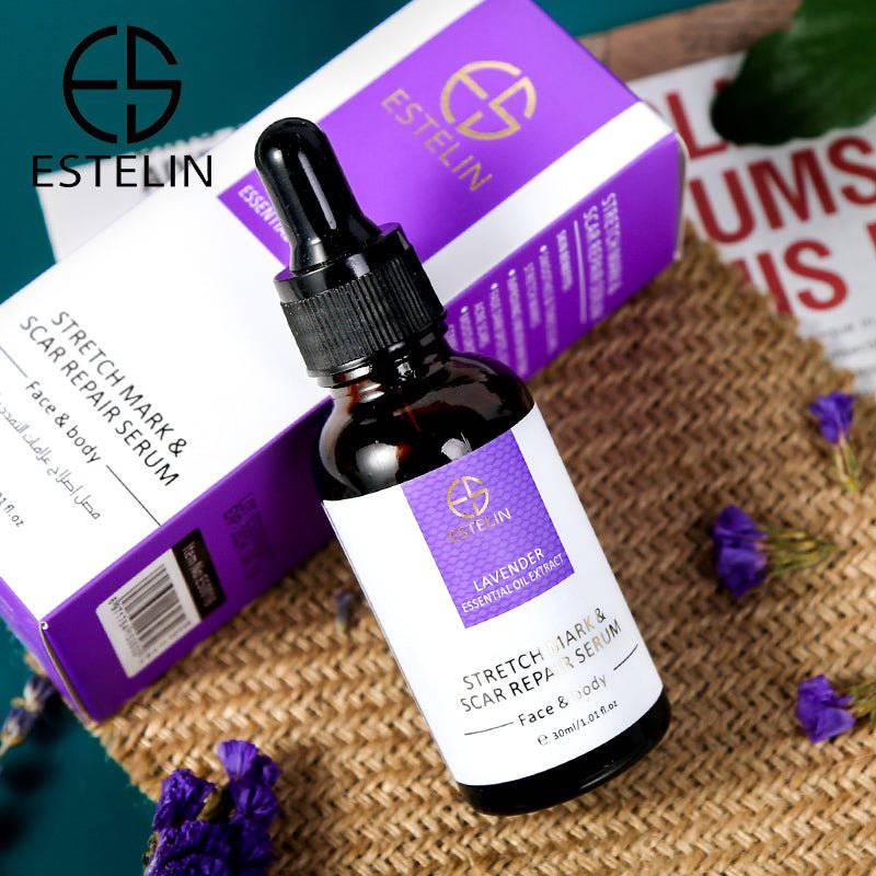 Estelin Lavender Essential Oil Extract Stretch Mark & Scar Repair Serum for Face & Body