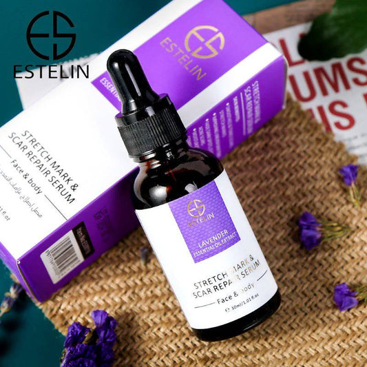 Estelin Lavender Essential Oil Extract Stretch Mark & Scar Repair Serum for Face & Body